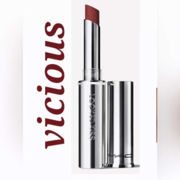 NWT Mac Locked Kiss 24 Hour Lipstick - Vicious Brand New in Box - Picture 2 of 5
